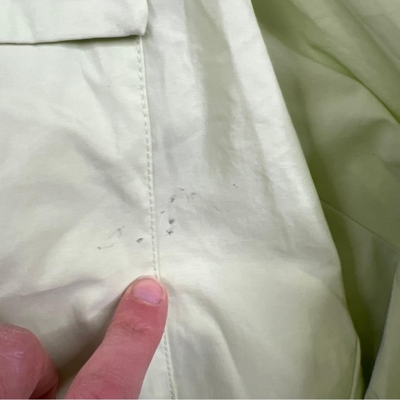 Zara Womens Green Button Front Shirt Boho Crop Long Sleeve Size S A060223 - Picture 4 of 7